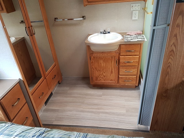 Finished floor. Backsplash is next.